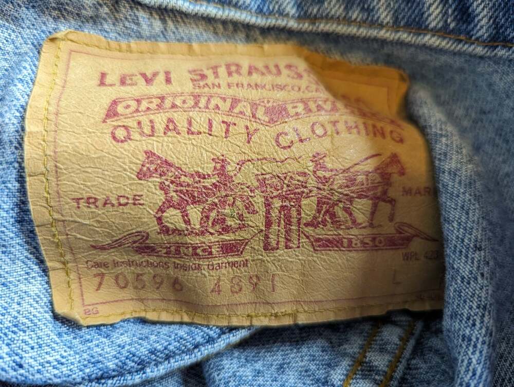 Levi Stauss Denim Jacket 70596 4891 Size Large See Description - Picture 10 of 16